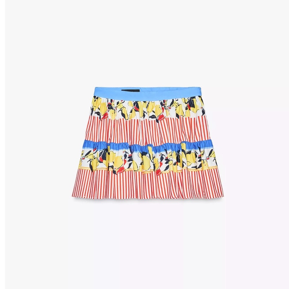 Zara lemon print skirt